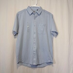 VRST Shirt Limitless Performance Button Up Faded Blue Stretch Mens Size Small